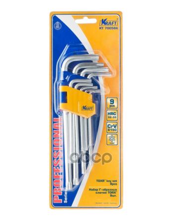519 р. Набор Ключей Torx 9 Предметов Т10-Т50 Kraft (Kt 700566) Kraft арт. KT 700566  с доставкой в г. Кемерово. Увеличить фотографию 1