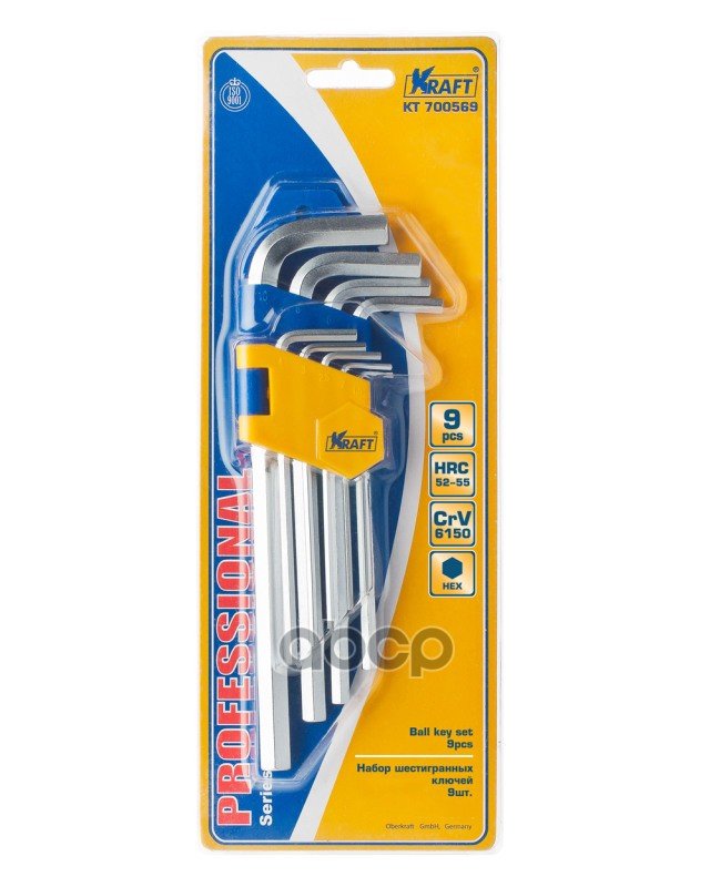419 р. Набор Шестигранников 9 Предметов 1,5-10Мм Kraft (Kt 700569) Kraft арт. KT 700569  с доставкой в г. Кемерово