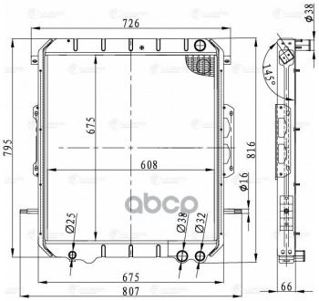 32 699 р. Радиатор Охлаждения Паз Вектор Next (Алюм.) Ямз 53441 Luzar (Lrc 0301) LUZAR арт. LRc 0301  с доставкой в г. Кемерово. Увеличить фотографию 3