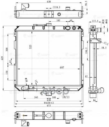 21 699 р. Радиатор Охлаждения Для АМ Газ 33104 Алюм. Luzar (Lrc 03104B) (33104-1301010) LUZAR арт. LRc 03104b  с доставкой в г. Кемерово. Увеличить фотографию 2
