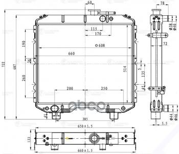 24 999 р. Радиатор Охлаждения Для АМ Газ 66 Luzar (Lrc 0366B) LUZAR арт. LRc 0366b  с доставкой в г. Кемерово. Увеличить фотографию 3