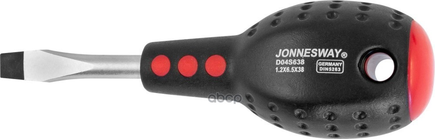 369 р. Отвертка Шлицевая Sl6,5  38Мм Серия Full Star Jonnesway (D04s638) Jonnesway арт. D04S638  с доставкой в г. Кемерово