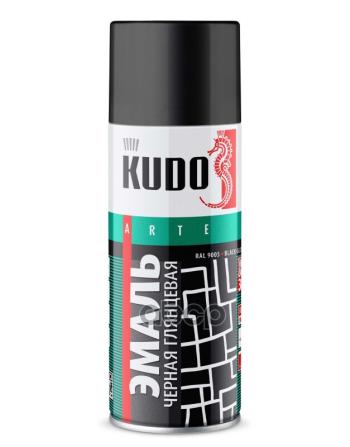 Краска-Спрей Kudo Универсальная Черная Глянцевая (520Мл) (Ku-1002) Kudo арт. KU-1002