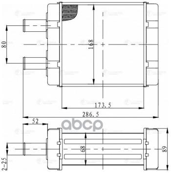 7 649 р. Радиатор Отопителя Маз 103, 105 (Алюм.) Luzar (Lrh 1202) LUZAR арт. LRh 1202  с доставкой в г. Кемерово. Увеличить фотографию 3