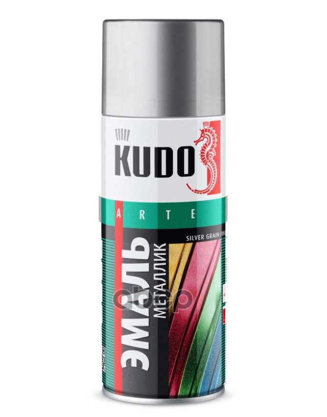339 р. Краска-Спрей Kudo Универсальная Металлик Серебро (520Мл) Silver Grain Finish (Ku-1026) Kudo арт. KU-1026  с доставкой в г. Кемерово