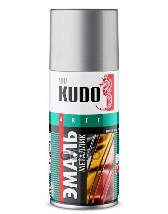 207 р. Краска-Спрей Kudo Универсальная Металлик Хром (210Мл) Silver Finish (Ku-1027.1) Kudo арт. KU-1027.1  с доставкой в г. Кемерово