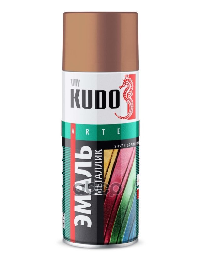 349 р. Краска-Спрей Kudo Универсальная Металлик Шоколад (520Мл) Silver Grain Finish (Ku-1058) Kudo арт. KU-1058  с доставкой в г. Кемерово