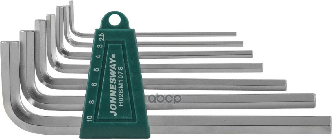 1 549 р. Набор Шестигранников 7 Предметов 2,5-10Мм Удлиненные Jonnesway (H02sm107s) Jonnesway арт. H02SM107S  с доставкой в г. Кемерово