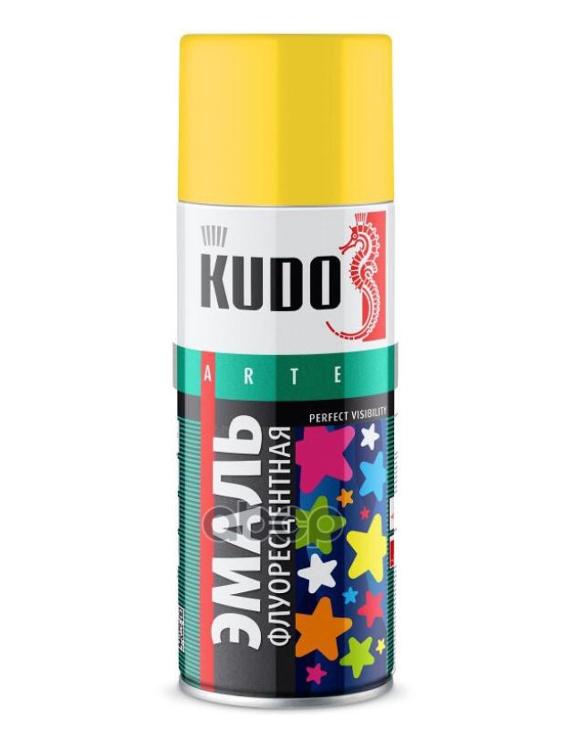 379 р. Краска-Спрей Kudo Флуоресцентная Лимонно-Желтая (520Мл) (Ku-1204) Kudo арт. KU-1204  с доставкой в г. Кемерово