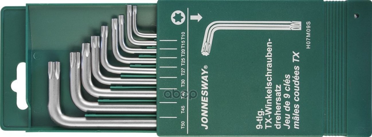 1 769 р. Набор Ключей Torx 9 Предметов T10-T50 Jonnesway (H07m09s) Jonnesway арт. H07M09S  с доставкой в г. Кемерово