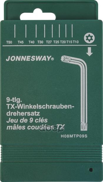 2 149 р. Набор Ключей Torx 9 Предметов Т10-Т50 С Отверстием Jonnesway (H08mtp09s) Jonnesway арт. H08MTP09S  с доставкой в г. Кемерово. Увеличить фотографию 2