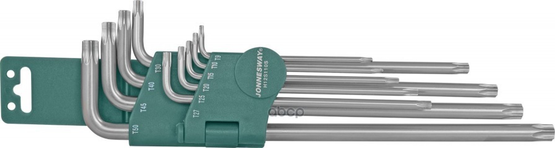 2 459 р. Набор Ключей Torx 10 Предметов Т9-Т50 Удлиненные Jonnesway (H12s110s) Jonnesway арт. H12S110S  с доставкой в г. Кемерово