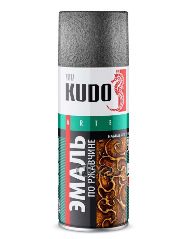 369 р. Краска-Спрей Kudo Молотковая, По Ржавчине Серебристая (520Мл) (Ku-3001) Kudo арт. KU-3001  с доставкой в г. Кемерово