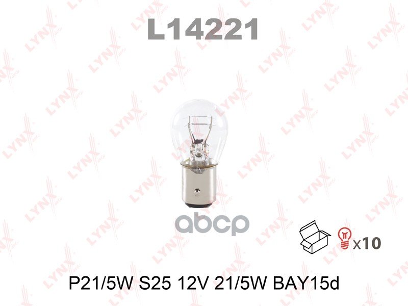 39 р. АЛампа  P21w12v Одноконтактная LYNXauto арт. L14221  с доставкой в г. Кемерово
