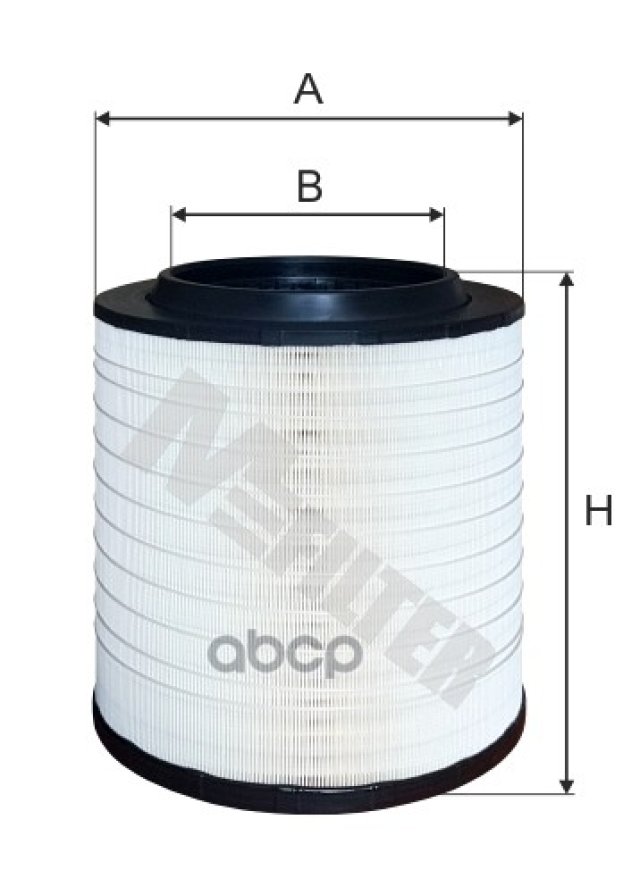 9 239 р. Фильтр Воздушный H=415 D=334.5 D=212 Volvo M-Filter арт. A887  с доставкой в г. Кемерово