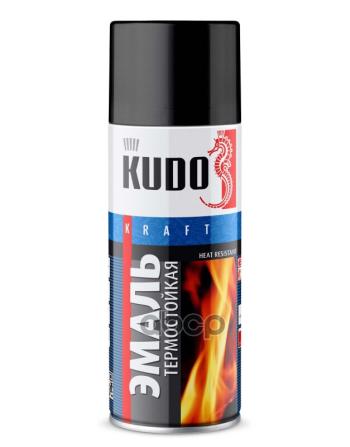 Краска-Спрей Kudo Термостойкая Черная (520Мл) (Ku-5002) Kudo арт. KU-5002