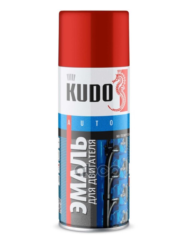 389 р. Краска-Спрей Kudo Для Двигателя Красная (520Мл) (Ku-5134) Kudo арт. KU-5134  с доставкой в г. Кемерово