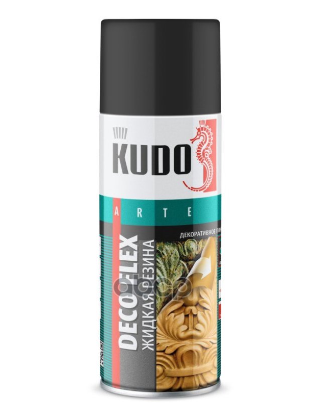 569 р. Резина Жидкая Kudo Черная (520 Мл) Deco Flex (Ku-5302) Kudo арт. KU-5302  с доставкой в г. Кемерово