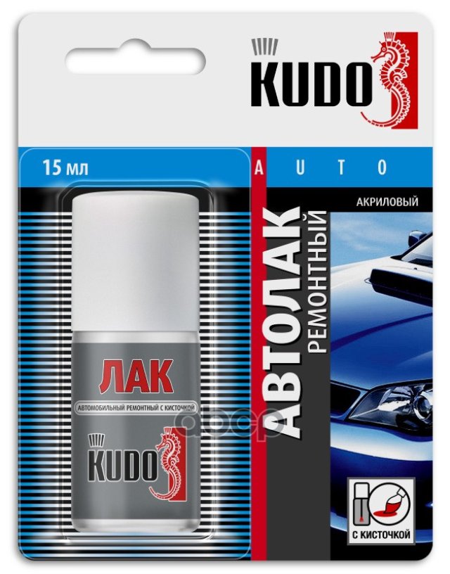 168 р. Лак Kudo Бесцветный (15 Мл) Кисточка (В Блист.) (Ku-70000) Kudo арт. KU-70000  с доставкой в г. Кемерово