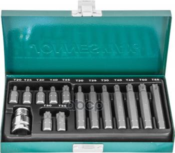 3 299 р. Набор Бит Torx (Звездочки) Т20-Т55, 15 Предм. Jonnesway (S29h4215s) Jonnesway арт. S29H4215S  с доставкой в г. Кемерово. Увеличить фотографию 2