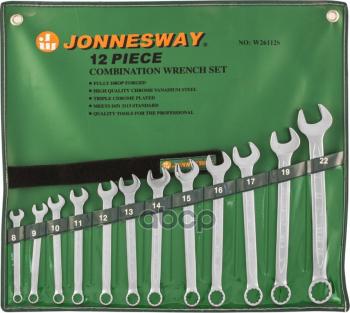 7 599 р. Набор Ключей Комбинированных 12 Шт. (Сумка) 8-22 Мм Jonnesway (W26112s) Jonnesway арт. W26112S  с доставкой в г. Кемерово. Увеличить фотографию 2