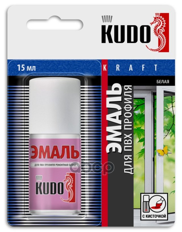155 р. Краска-Кисточка Kudo Для Пвх-Профиля, Белая (Ku-7K6101) Kudo арт. KU-7K6101  с доставкой в г. Кемерово