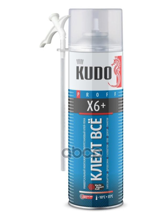 479 р. Клей-Пена Монтажный Бытовой Универсальный Всесезонный Kudo Home 6+ ( 650 Мл) (Kuph06b6uau) Kudo арт. KUPH06B6UAU  с доставкой в г. Кемерово