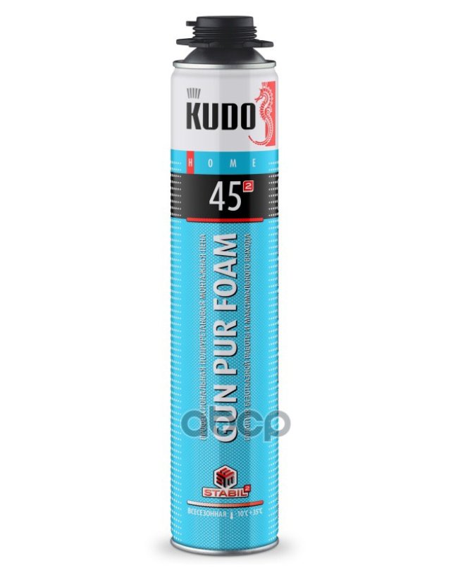 549 р. Пена Монтажная Профессиональная  Kudo Home 45 (1000 Мл., 820 Гр.) Всесезонная Kudo арт. KUPHP10U45  с доставкой в г. Кемерово