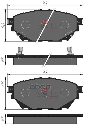 8 339 р. Колодки Дисковые Комплект На Ось (Ml225279) 3611Kt KOTL арт. 3611KT  с доставкой в г. Кемерово. Увеличить фотографию 1