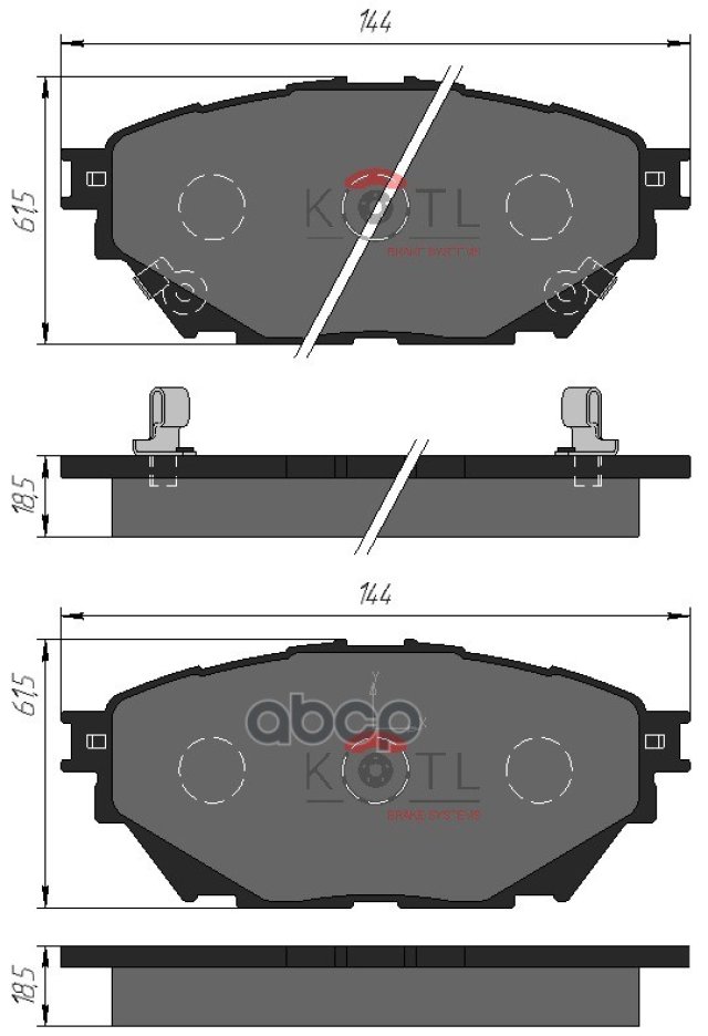 8 339 р. Колодки Дисковые Комплект На Ось (Ml225279) 3611Kt KOTL арт. 3611KT  с доставкой в г. Кемерово