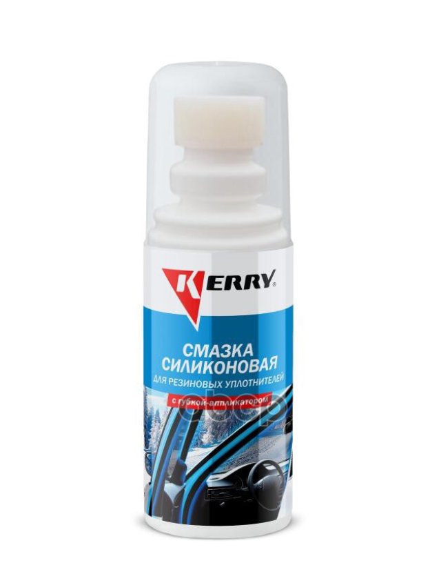 389 р. Смазка Силиконовая Kerry (100 Мл) Губка, Для Резиновых Уплотнителей (Kr-180) Kerry арт. KR-180  с доставкой в г. Кемерово
