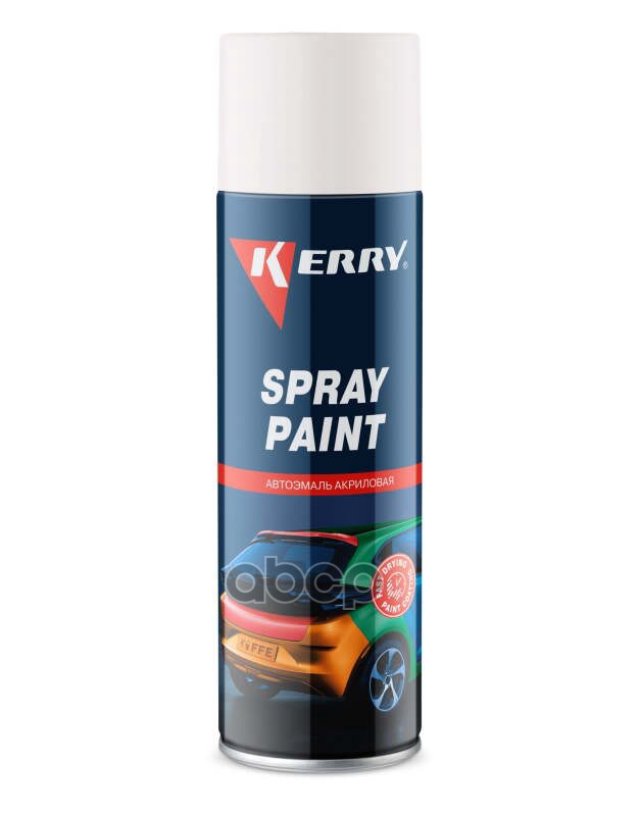 379 р. Краска-Спрей Kerry Spray Paint Акриловая Белая Матовая (650 Мл) (Kr-614) Kerry арт. KR-614  с доставкой в г. Кемерово