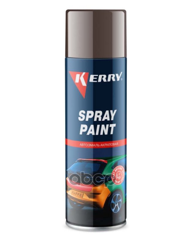 379 р. Краска-Спрей Kerry Spray Paint Акриловая Коричневая Глянцевая (650 Мл) (Kr-621) Kerry арт. KR-621  с доставкой в г. Кемерово