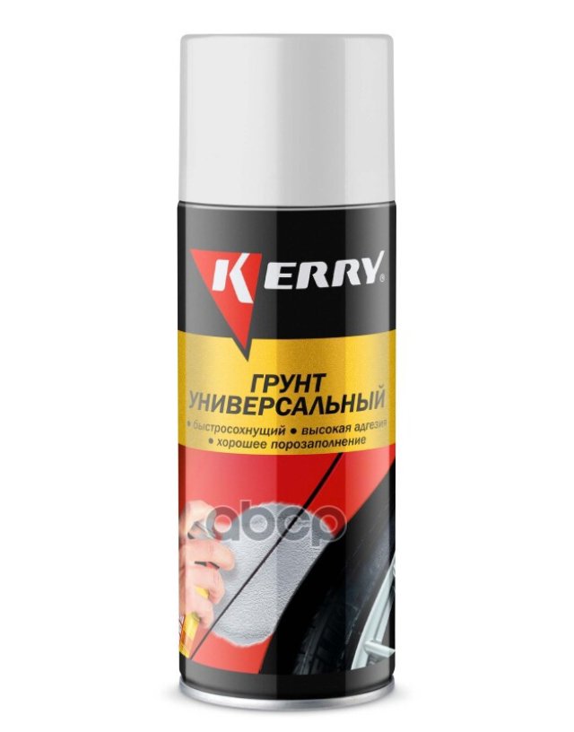 299 р. Грунт-Спрей Kerry Универсальный Алкидный Белый (520 Мл) (Kr-925-4) Kerry арт. KR-925-4  с доставкой в г. Кемерово