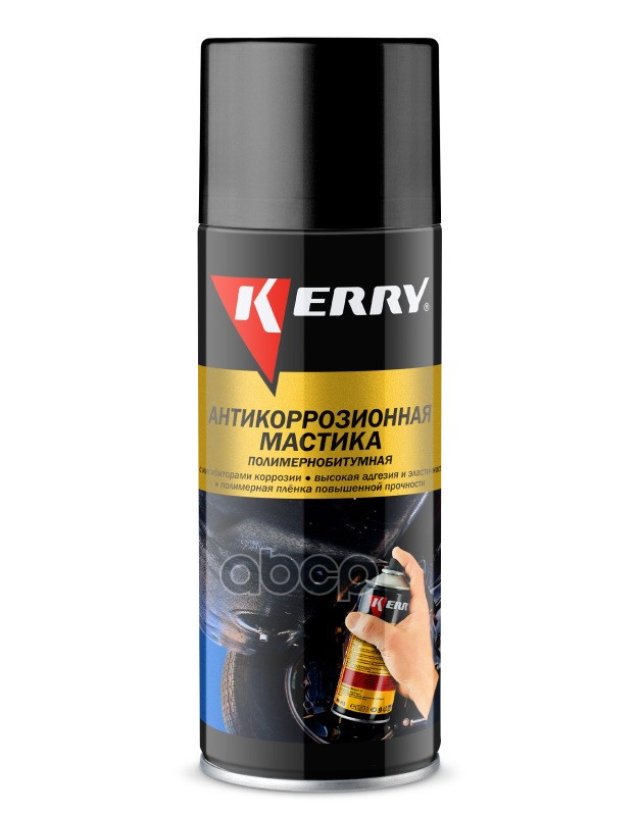 319 р. Мастика-Антигравий Kerry Полимерно-Битумная, Антикоррозийная ( 520 Мл) Аэроз. (Kr-955) Kerry арт. KR-955  с доставкой в г. Кемерово