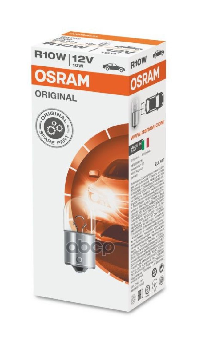 48 р. Лампа 12 V 10W Osram ( Габариты, Стоп Сигнал) Ba15s Osram арт. 5008*  с доставкой в г. Кемерово