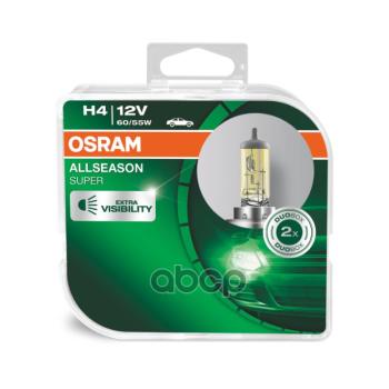 1 789 р. Лампа Галогеновая H4 12V  6055W Osram Allseason 30% P43т-38  (2Шт.) Osram арт. 64193ALS-HCB*  с доставкой в г. Кемерово. Увеличить фотографию 1