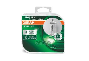 899 р. Лампа Галогеновая H4 12V  6055W Osram Ultra Life P43т-38 (2 Шт.,К-Кт) (64193Ult-Hcb*) Osram арт. 64193ULT-HCB*  с доставкой в г. Кемерово. Увеличить фотографию 1