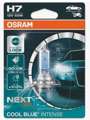 779 р. Лампа Галогеновая H7 12V  55W Osram Cool Blue Intense 5000 K (Next Gen) Px26d На 100% Больше Света Osram арт. 64210CBN  с доставкой в г. Кемерово. Увеличить фотографию 1