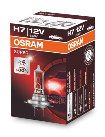 469 р. Лампа Галогеновая H7 12V  55W Osram Super+30% Рх26d Osram арт. 64210SUP*  с доставкой в г. Кемерово. Увеличить фотографию 1