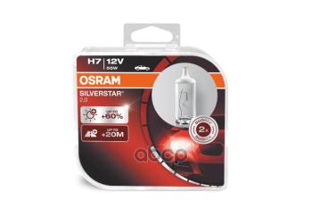 1 669 р. Лампа Галогеновая H7 12V  55W Osram Silverstar 2.0 +60% Рх26d (2 Шт. В Короб.) (64210Sv2-Hcb*) Osram арт. 64210SV2-HCB*  с доставкой в г. Кемерово. Увеличить фотографию 1
