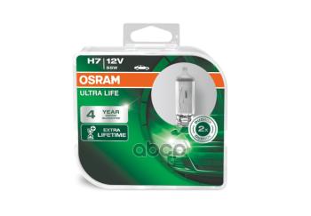 1 339 р. Лампа Галогеновая H7 12V  55W Osram Ultra Life Px26d (2 Шт.,К-Кт) (64210Ult-Hcb*) Osram арт. 64210ULT-HCB*  с доставкой в г. Кемерово. Увеличить фотографию 1