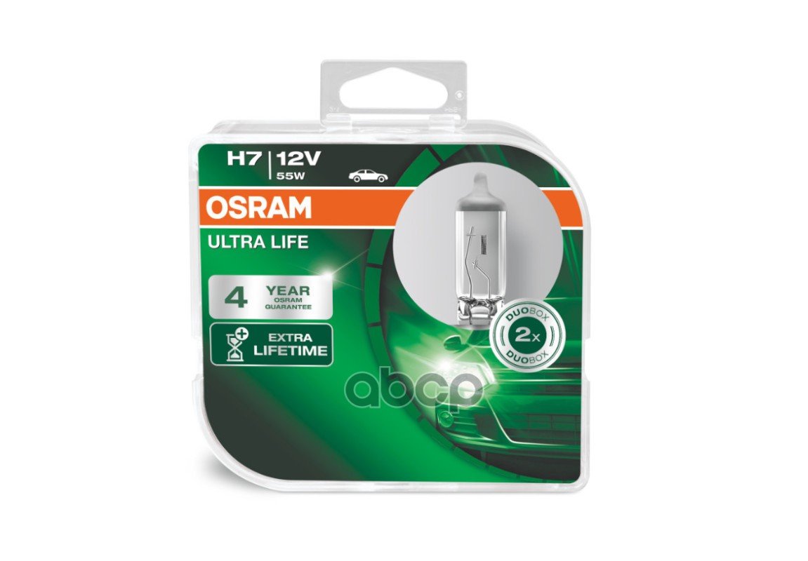 1 339 р. Лампа Галогеновая H7 12V  55W Osram Ultra Life Px26d (2 Шт.,К-Кт) (64210Ult-Hcb*) Osram арт. 64210ULT-HCB*  с доставкой в г. Кемерово