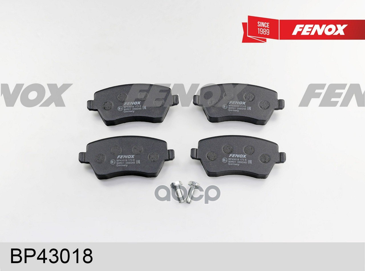 1 599 р. Колодка Тормозная Передняя Ваз Largus, Vesta, (16V), Renault Logan Ii (2012 И 2013), Duster Без Abs FENOX арт. BP43018  с доставкой в г. Кемерово