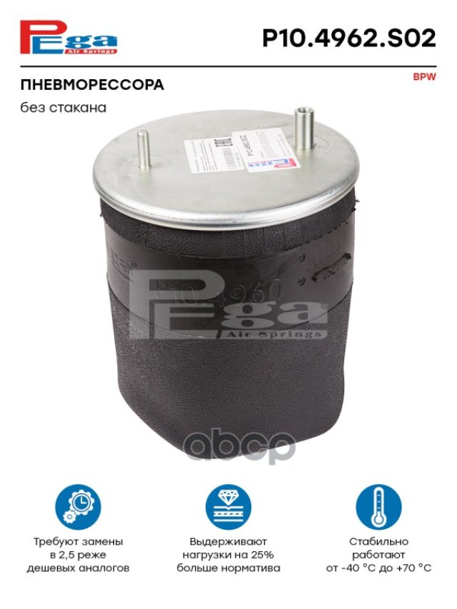 7 749 р. ППодушка 4962Np02 Bpw (Без Стакана) PEGA арт. P104962S02  с доставкой в г. Кемерово