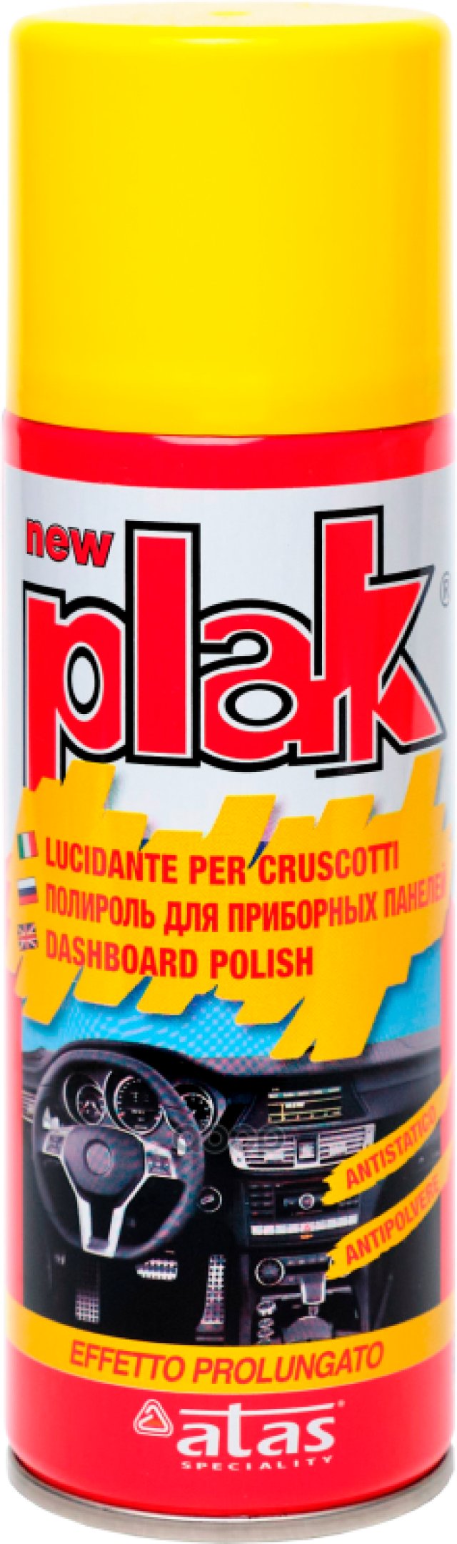 240 р. Полироль Пластика И Панели Plak Антистатик Лимон (200Мл) Аэрозоль (5100) PLAK арт. 5100  с доставкой в г. Кемерово