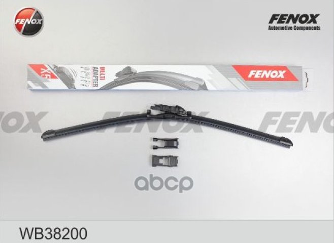 299 р. Щетка Стеклоочистителя 380 Мм15 Бескаркасная Fenox + 5 Адаптеров (1Шт.) (Wb38200) FENOX арт. WB38200  с доставкой в г. Кемерово