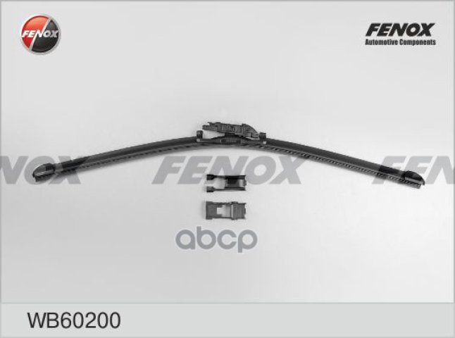 529 р. Щетка Стеклоочистителя 600 Мм24 Бескаркасная Fenox + 5 Адаптеров (1Шт.) FENOX арт. WB60200  с доставкой в г. Кемерово