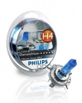 1 989 р. Лампа Галогеновая H4 12V  6055W Philips Diamond Vision P43t-38 (2 Шт.) Philips арт. 12342DVS2*  с доставкой в г. Кемерово. Увеличить фотографию 1