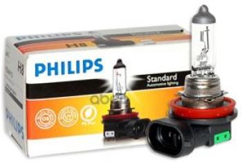 999 р. Лампа Галогеновая H8 12V  35W Philips Vision + 30% Pgj19-1 Original (12360C1) Philips арт. 12360C1  с доставкой в г. Кемерово. Увеличить фотографию 1